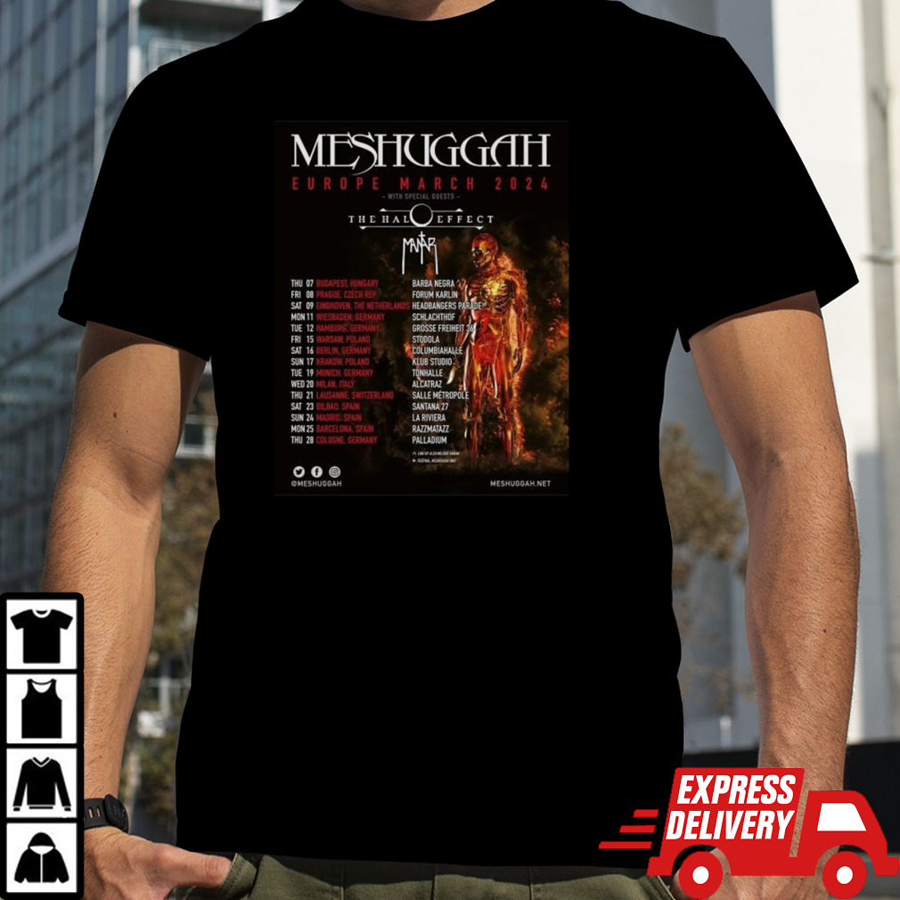 Meshuggah Europe March Tour 2024 Shirt