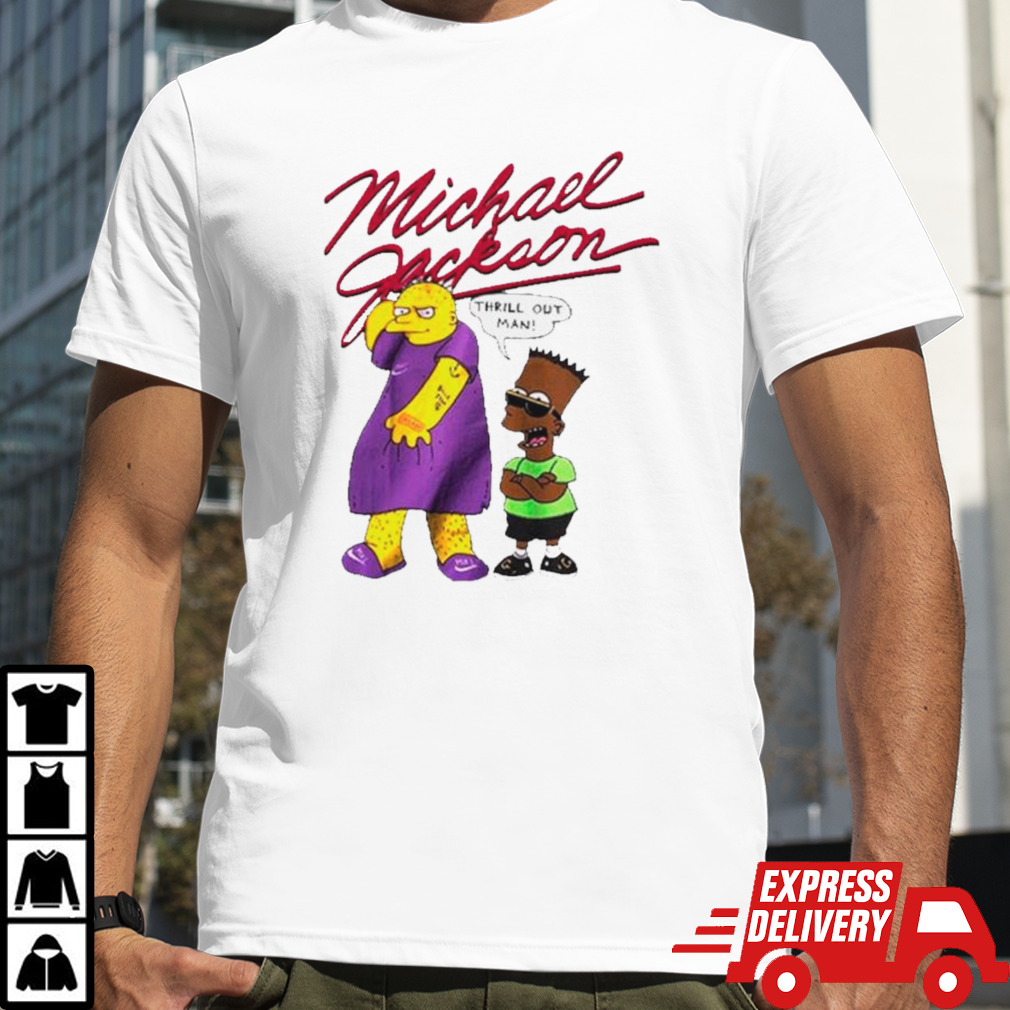 Michael Jackson Simpsons thrill out man shirt