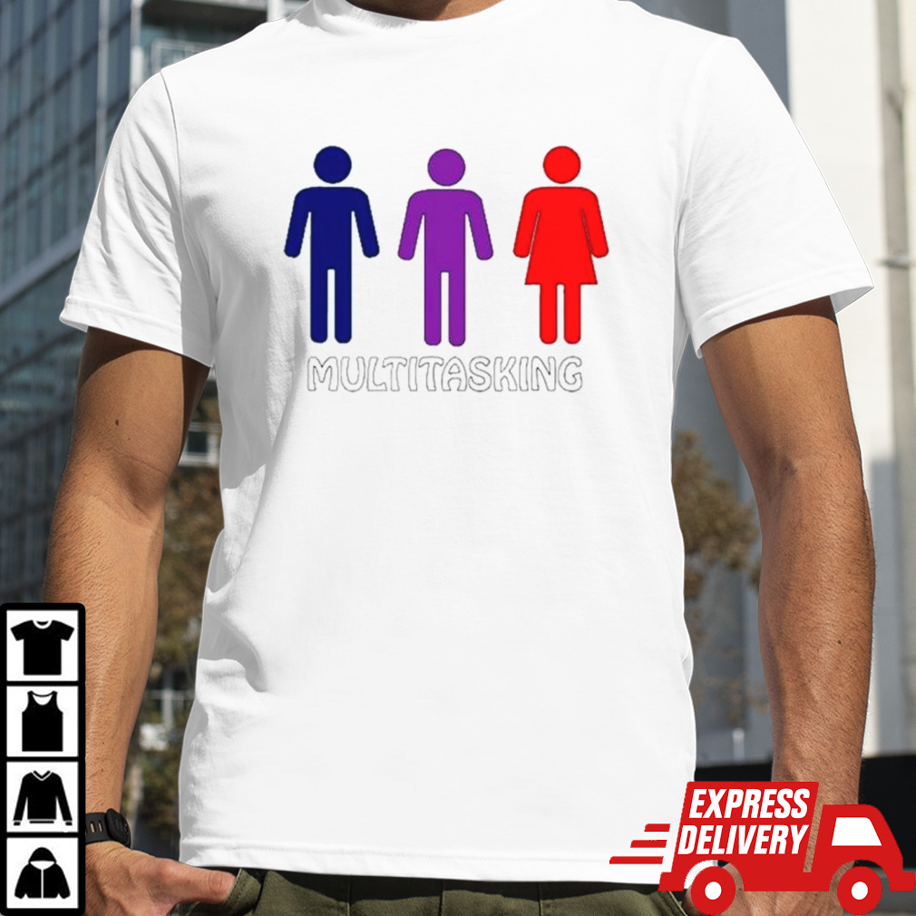 Multitasking mfm polyamory bisexual shirt