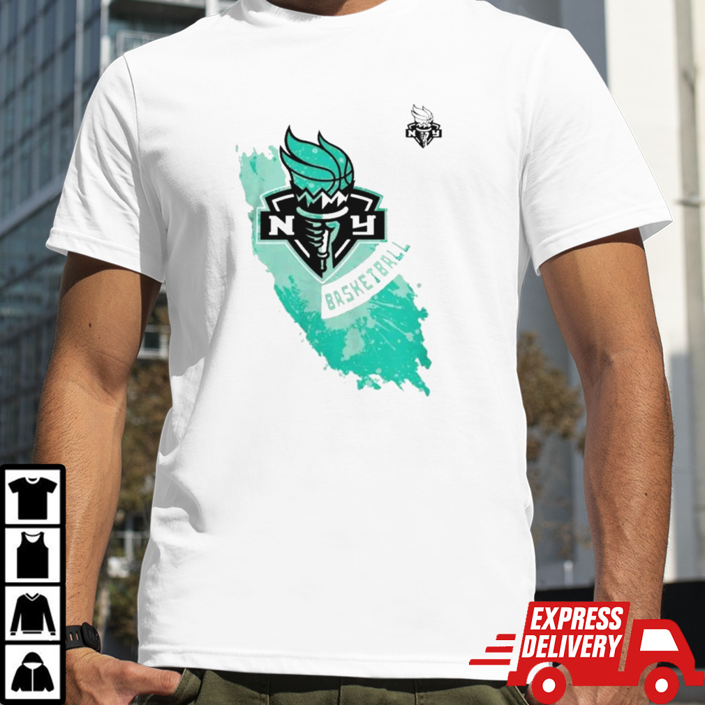 New York Liberty Stadium Essentials White Splashed T-Shirt