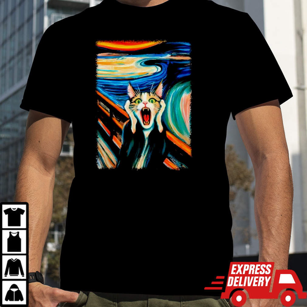 The Scream Cat Wear Clothing Art shirt