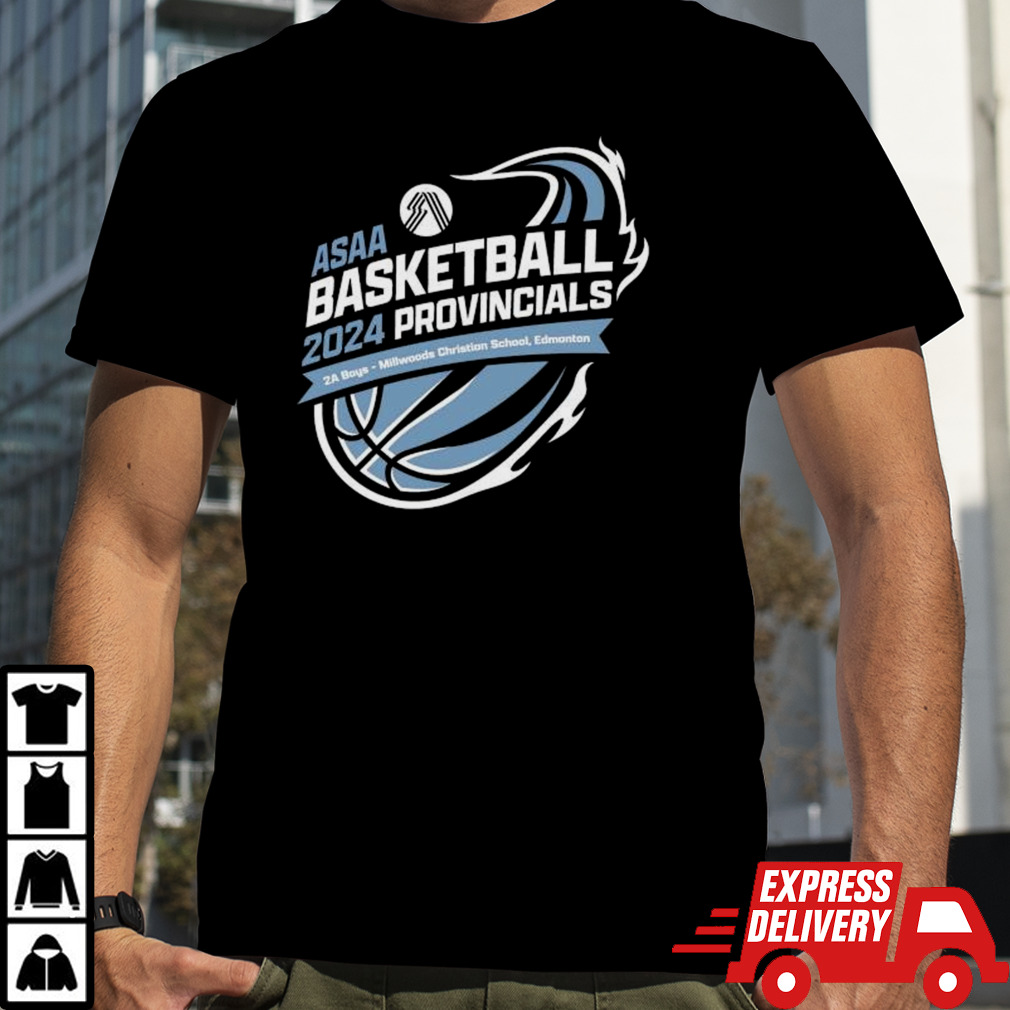 2024 ASAA Basketball Provincials 2A Boys Millwoods Christian School Shirt