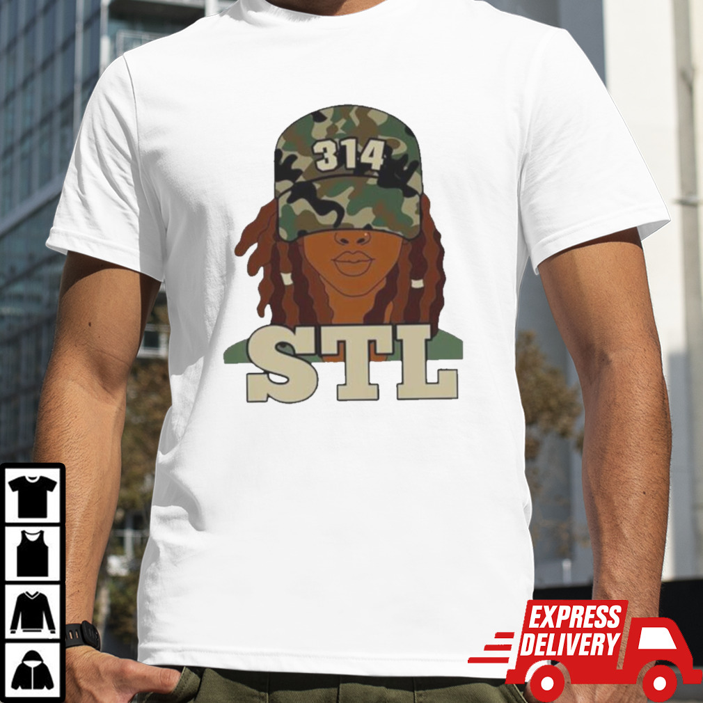 314 STL St. Louis black woman locs shirt