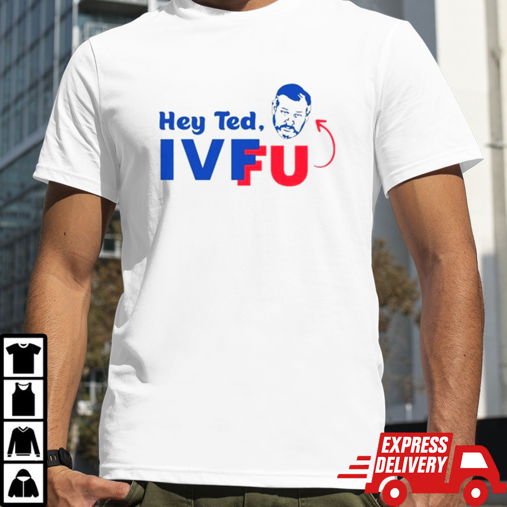 Adam Parkhomenko wearing Hey Ted Ivf Fu shirt