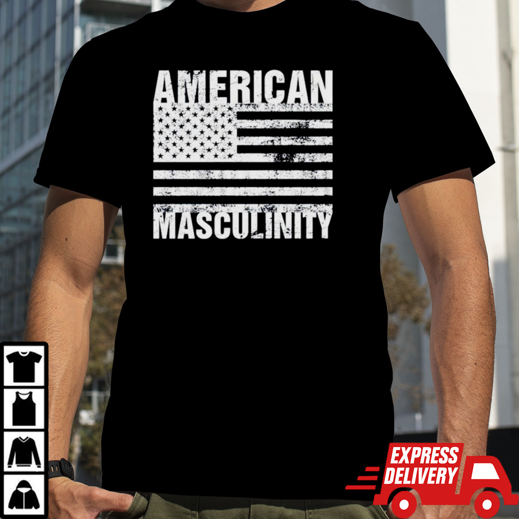 American masculinity USA flag shirt