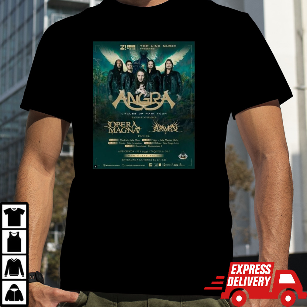 Angra Cycles of Pain Tour 2024 Shirt