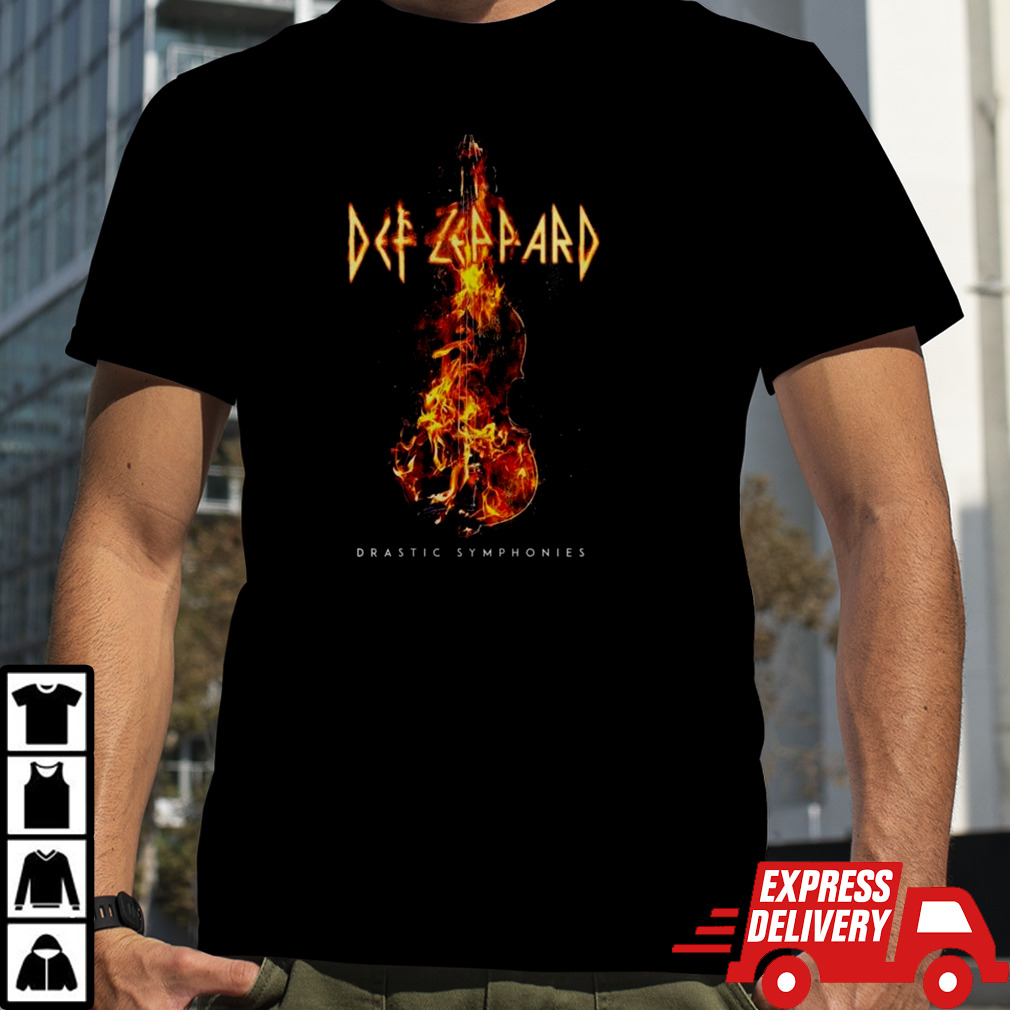 Def Leppard Guitar On Fire Shirt