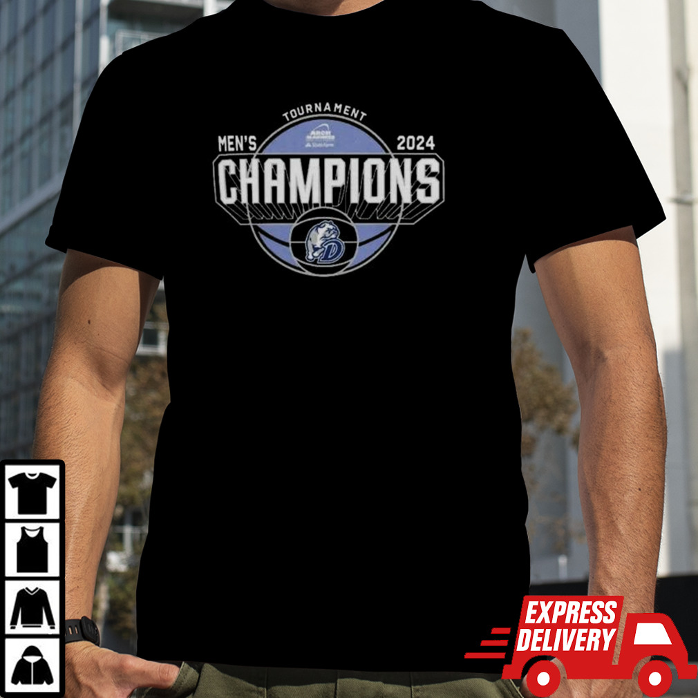 Drake Bulldogs 2024 MVC Tournament Champions Logo Shirt