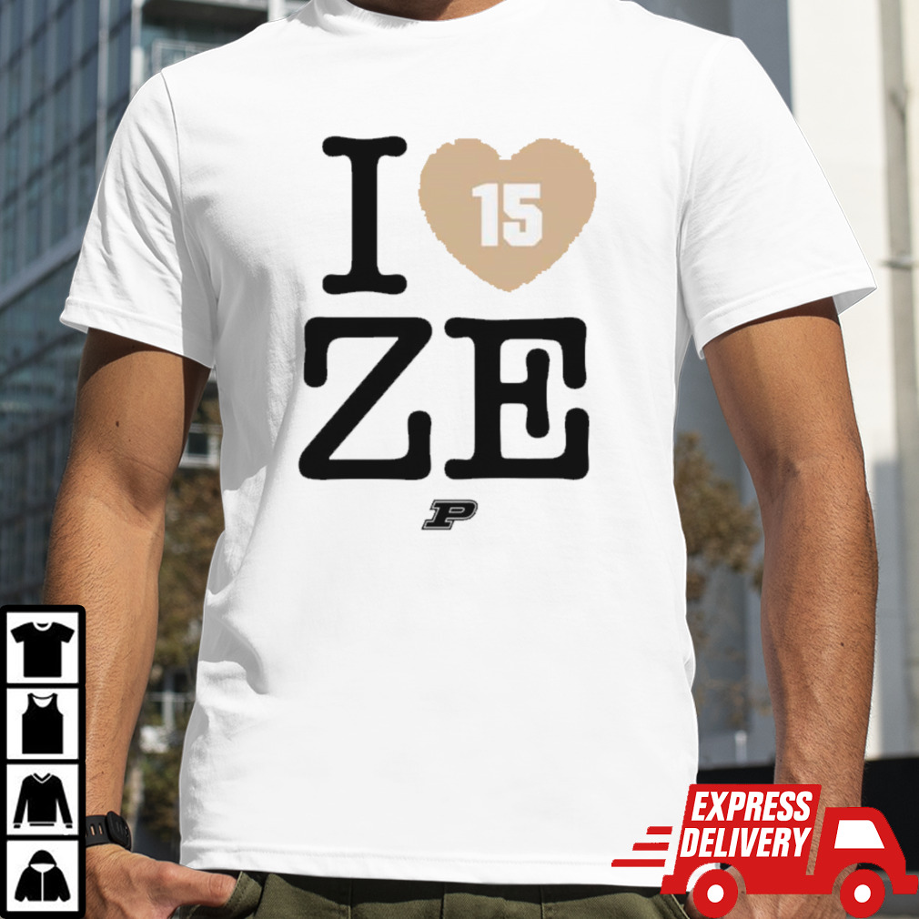 I Love Ze heart 15 Zach Edey Purdue Boilermakers shirt