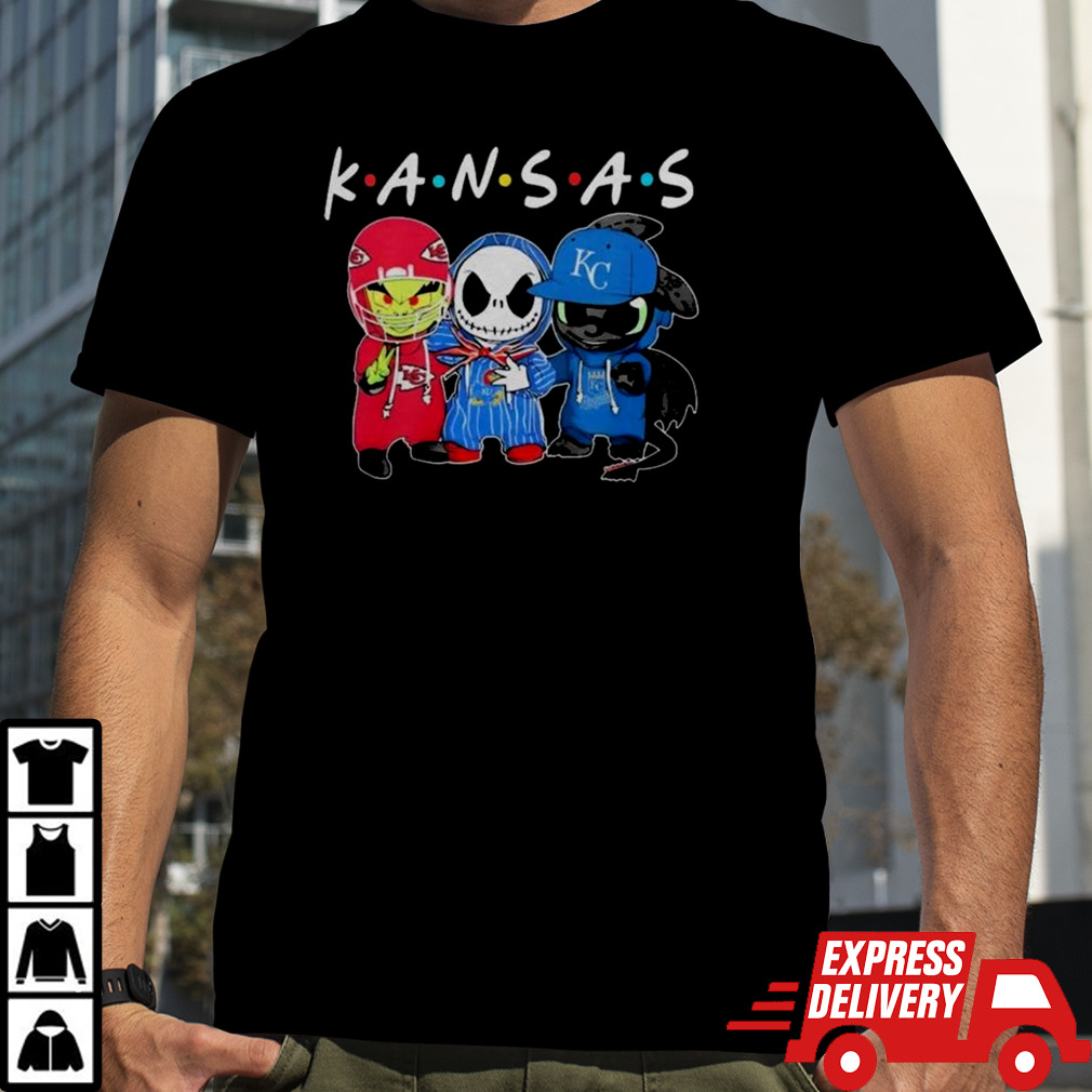 Kansas Sports Teams Jack Skellington x Grinch And Toothless Dragon Shirt