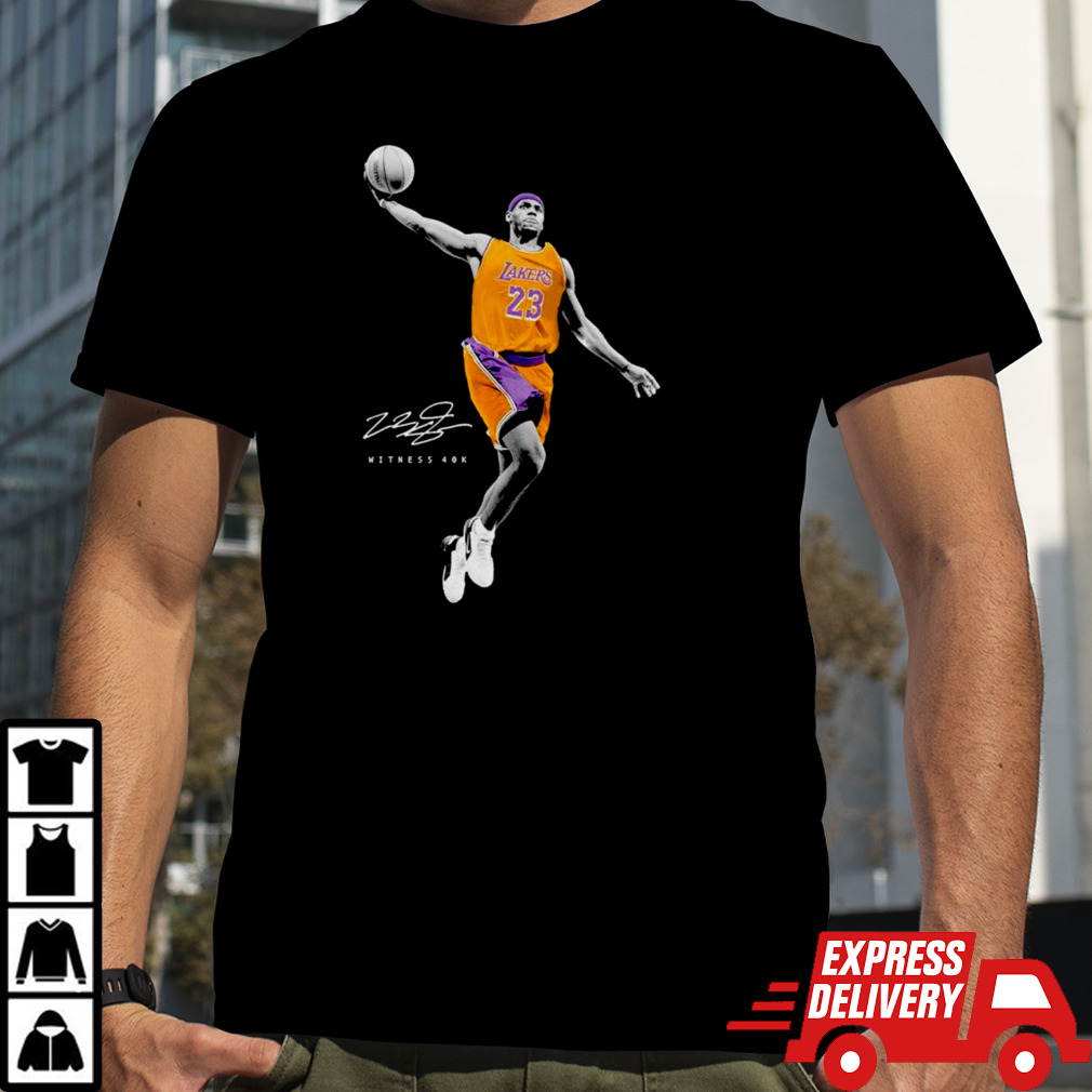 Los Angeles Lakers Michael Jordan Witness 40k signature shirt