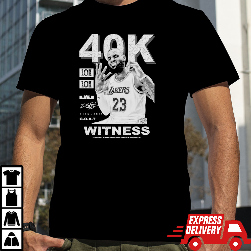 Michael Jordan GOAT Los Angeles Lakers Witness 40k signature shirt