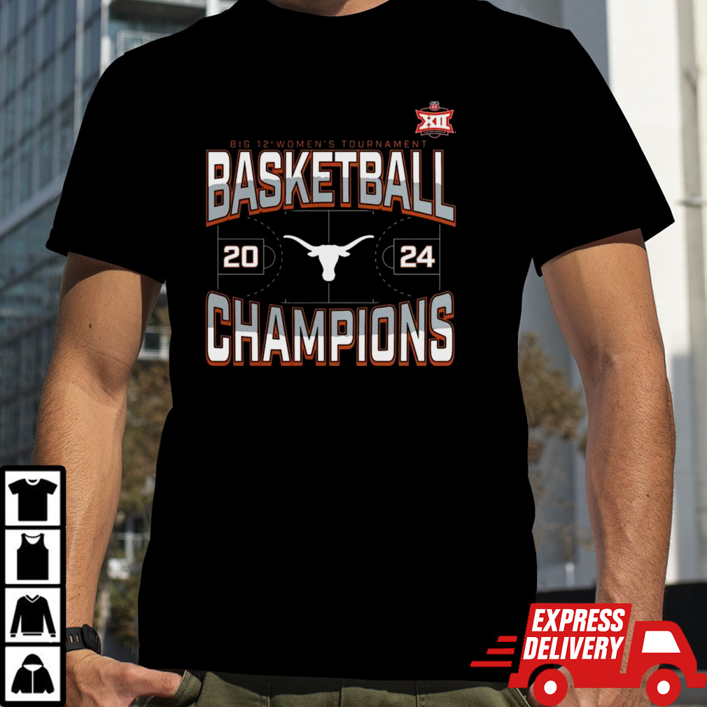 Texas Longhorns 2024 Big 12 Women’s Basketball Conference Tournament Champions Three Pointer T-shirt