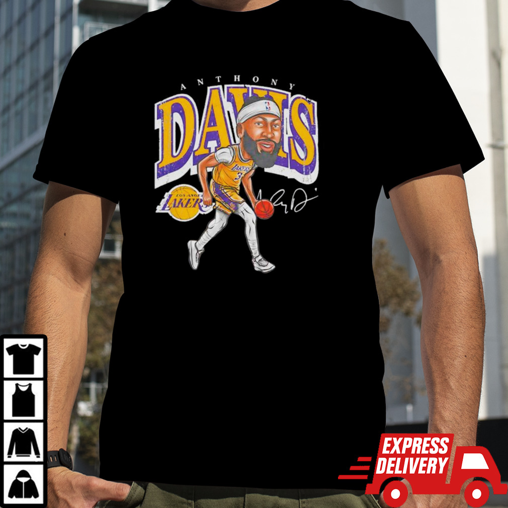 Anthony Davis Los Angeles Lakers Cartoon signature shirt