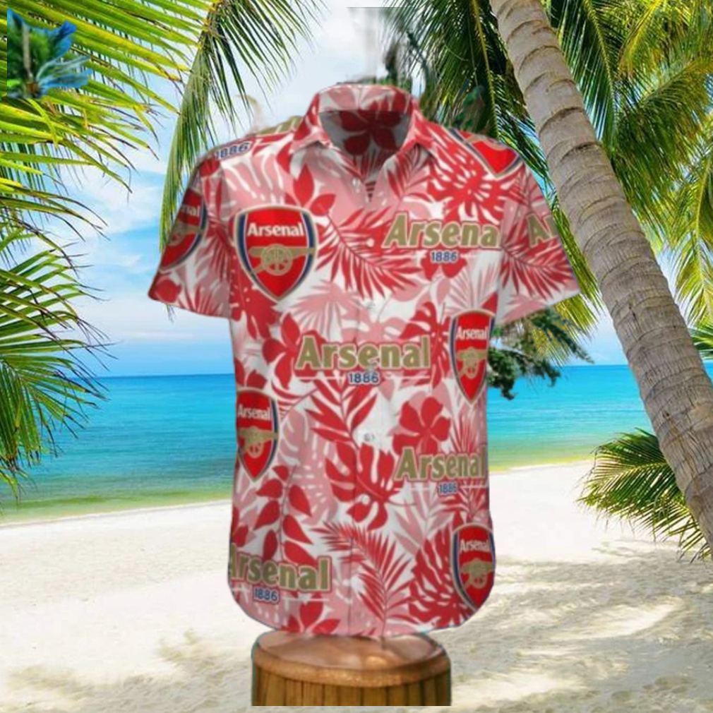 Arsenal Dark And Light Red Hawaiian Shirt Impressive Gift