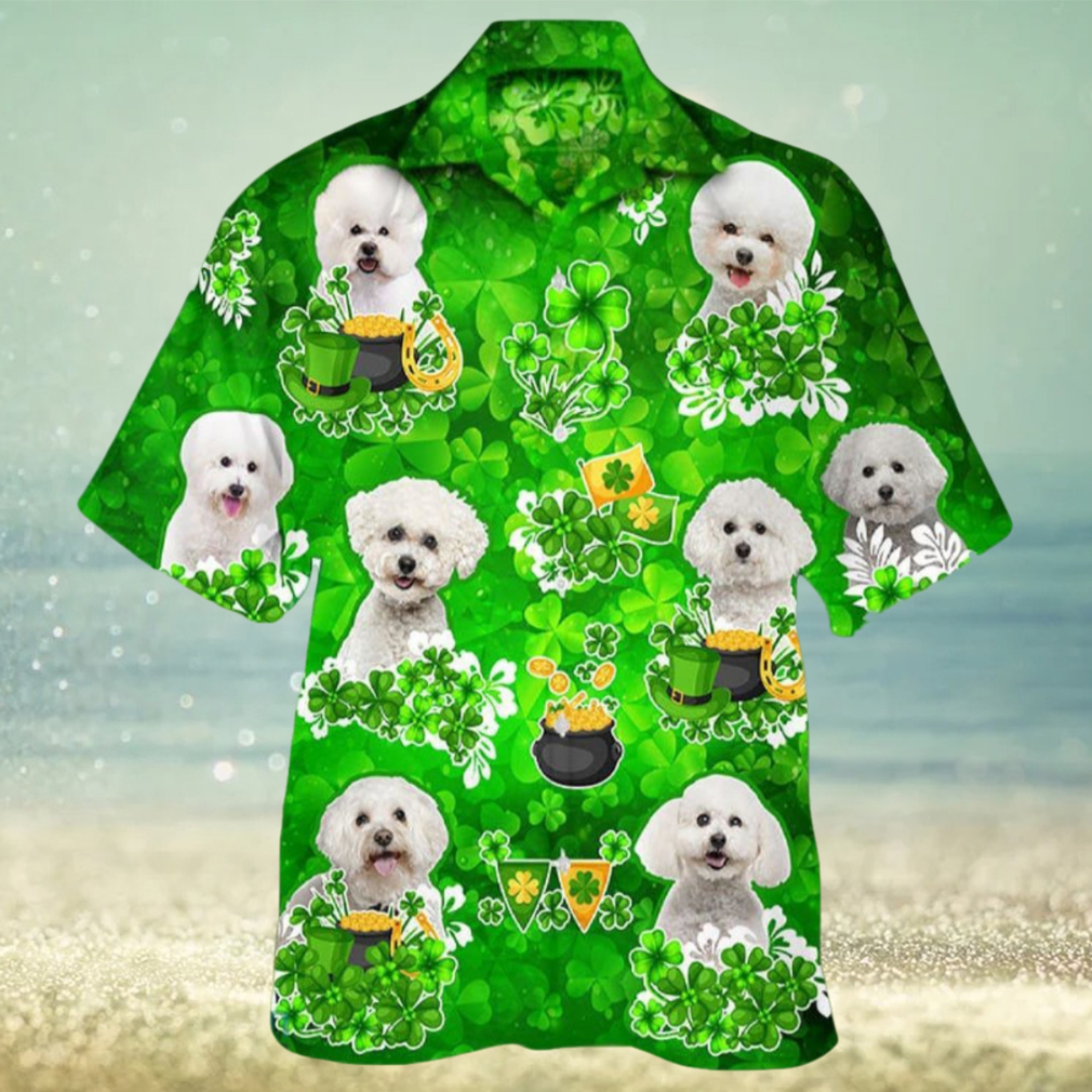 Bichon Frise Happy St.patrick 3D Hawaiian Shirt Animals Lover Gift Beach