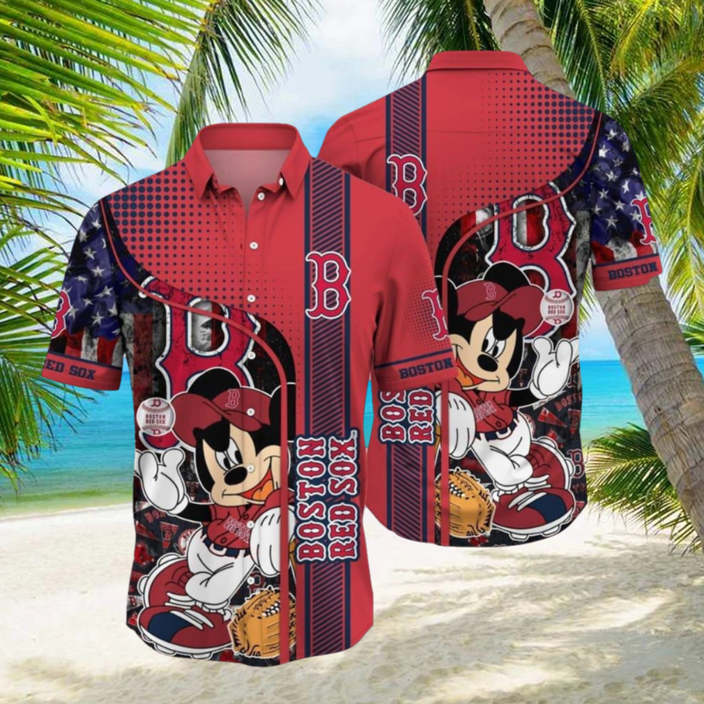 Boston Red Sox MLB Bright 3D Hawaiian Shirt For Men Women