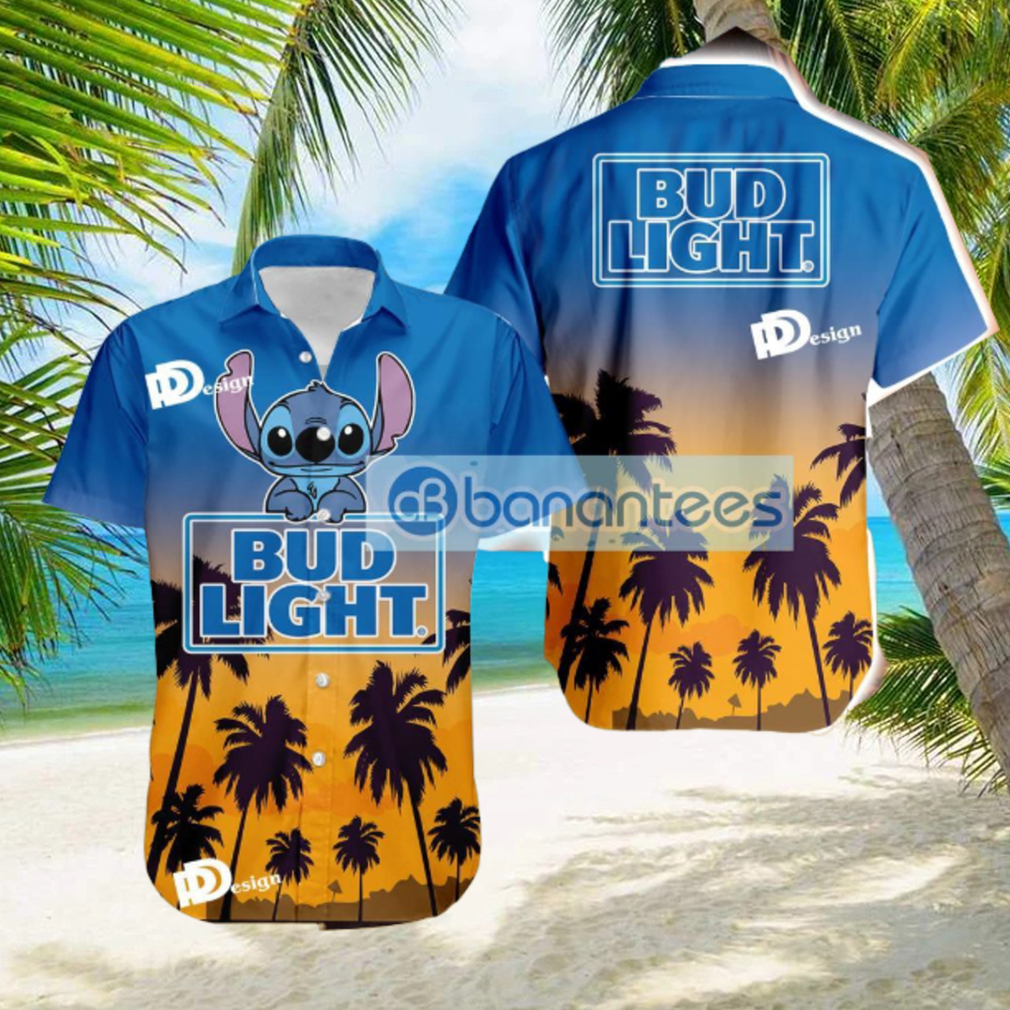 Bud Light Stitch Tropical Hawaiian Shirt Gift For Men And Women