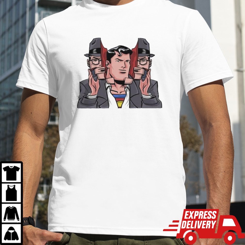 Clark Kent Superman in the style of Total Recall Super Recall shirt