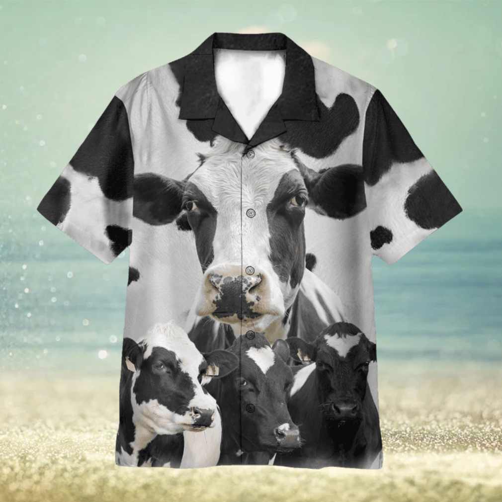 Cow Great Funny Button’s Up Shirts 3D Hawaiian Shirt Summer Vaction Gift