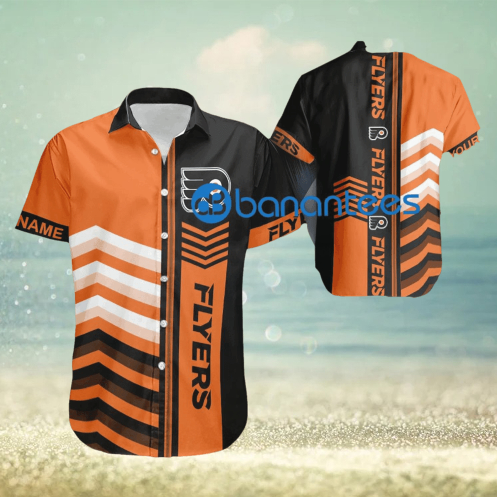 Custom Name NHL Philadelphia Flyers Print Aloha Hawaiian Shirt For Men And Women