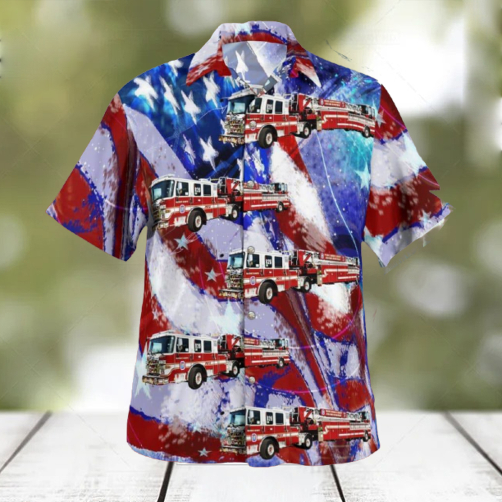 District Heights Maryland District Heights Career Fire Station 26 4th Of July Hawaiian Shirt