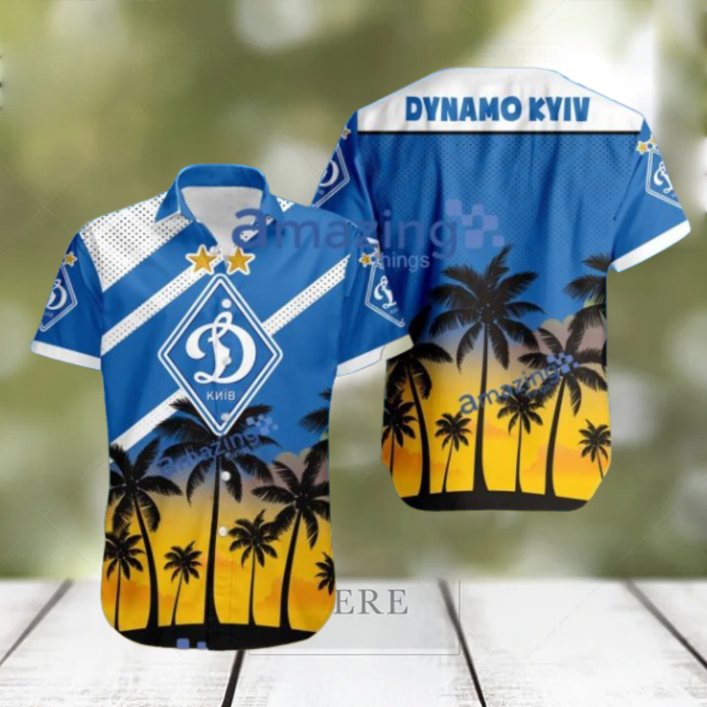 Dynamo Kyiv FC Logo Button Down Hawaiian Shirt Hip Summer Trend