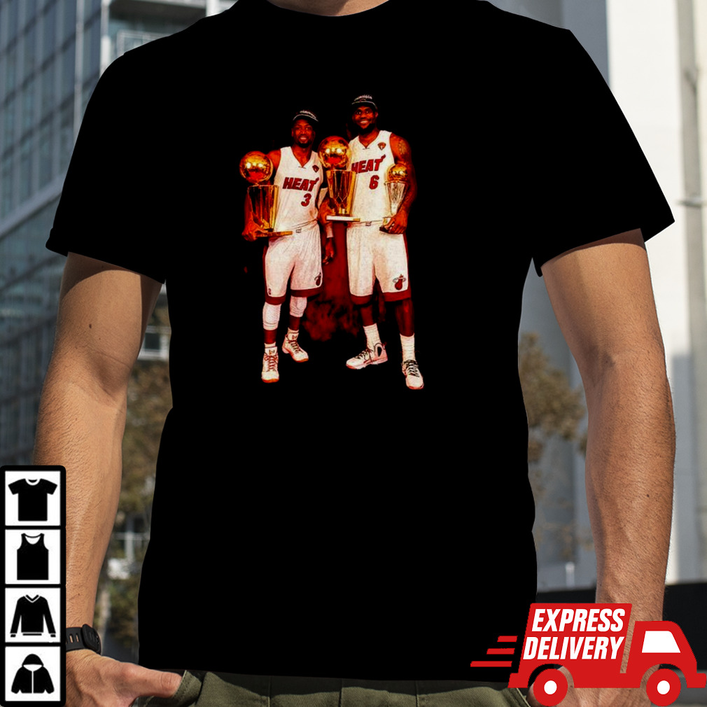 Miami Heat LeBron James and Dwyane Wade shirt