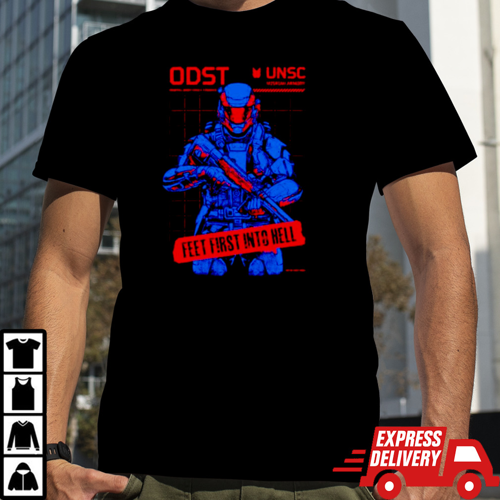 Odst feet first into hell shirt