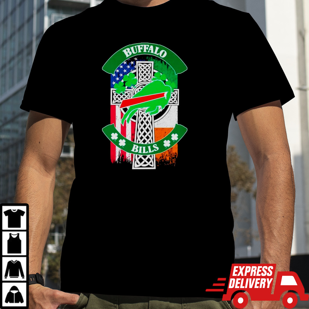 St Patrick’s day Buffalo Bills USA and Ireland flag shirt