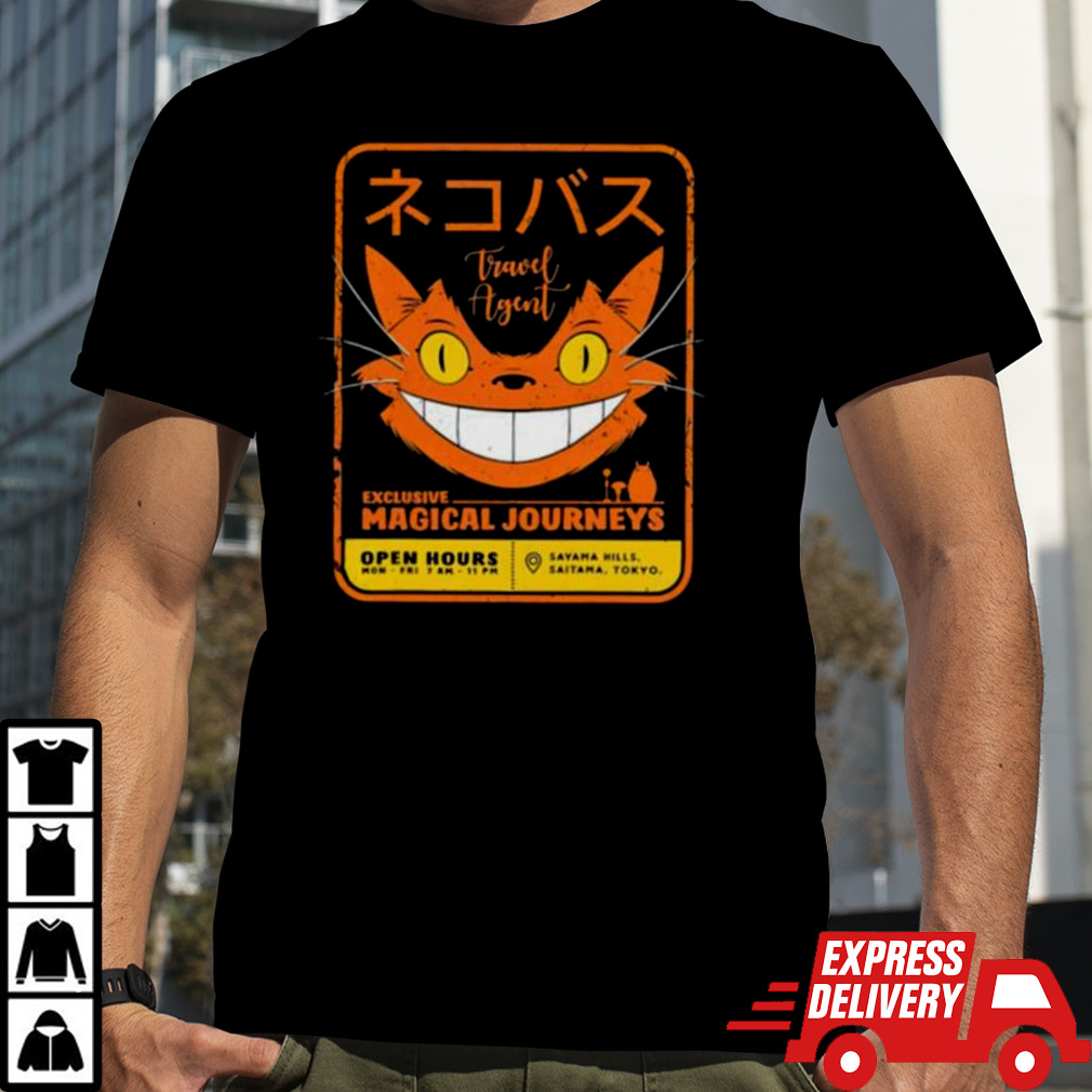 Travel agent for exclusive magical journeys Nekobasu aka Catbus from My Neighbor Totoro shirt