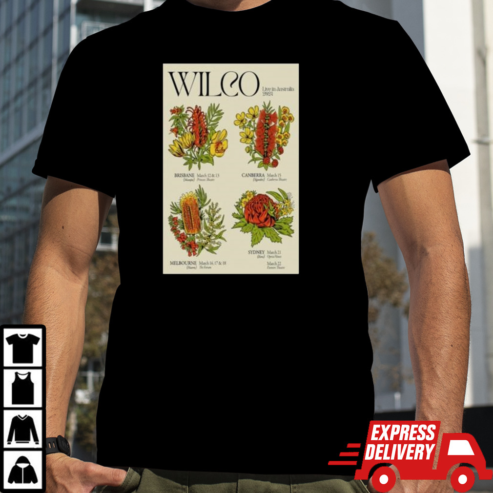 Wilco March 12-13 2024 Brisbane Australia Tour Shirt