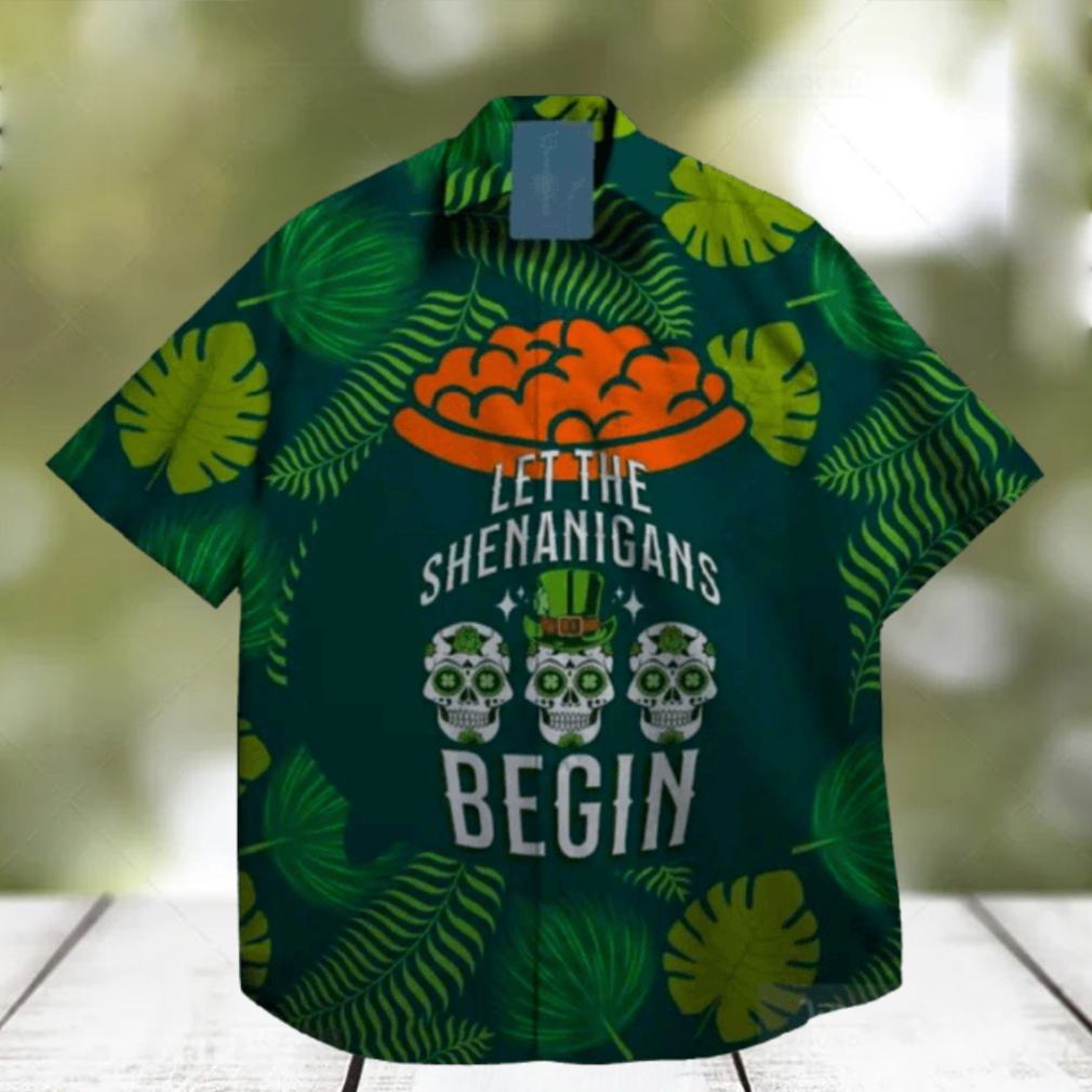 begin lucky leprechaun st patrick day hawaiian shirt