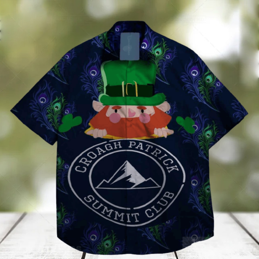 croach patrick summit club and shamrock at st patrick day hawaiian shirt