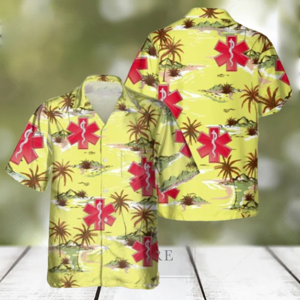 EMT Yellow Hawaiian Shirt Gift Ideas For Summer