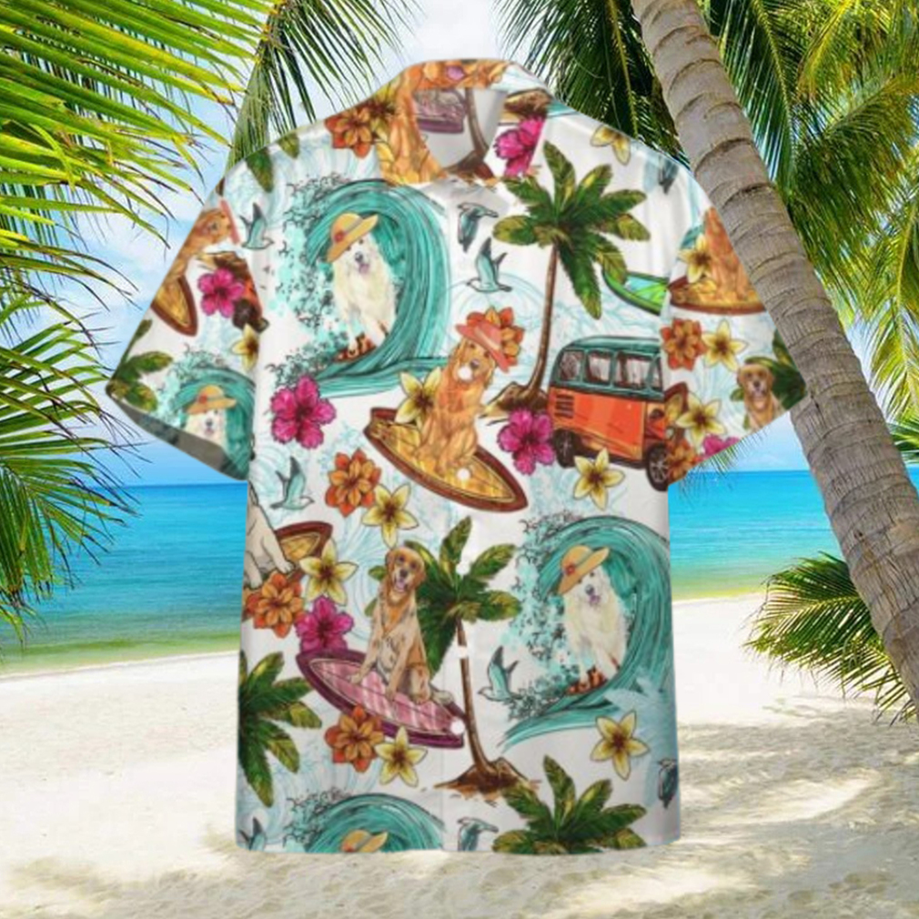 Enjoy Surfing With Retriever Dog Hawaiian Shirt