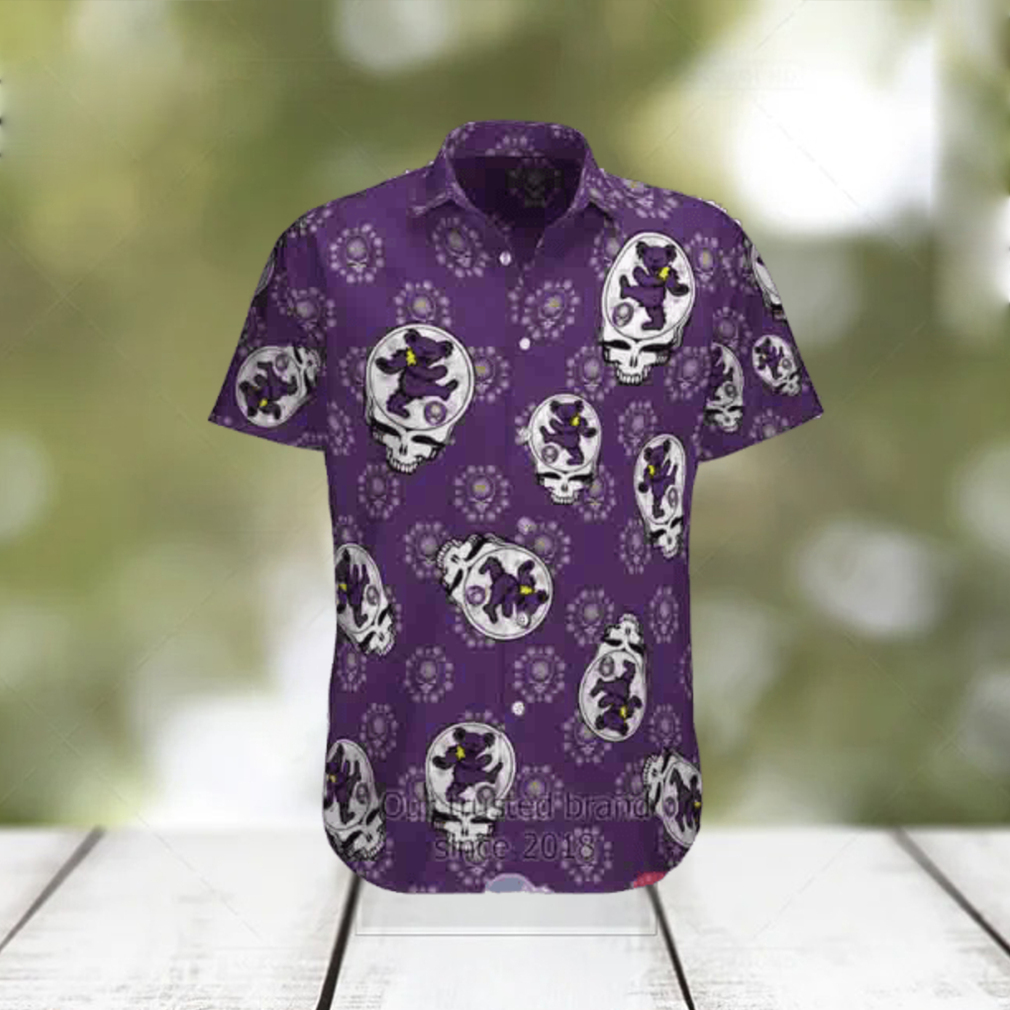 Grateful Dead Purple Dancing Bears 2024 Trendy Hawaiian Shirt