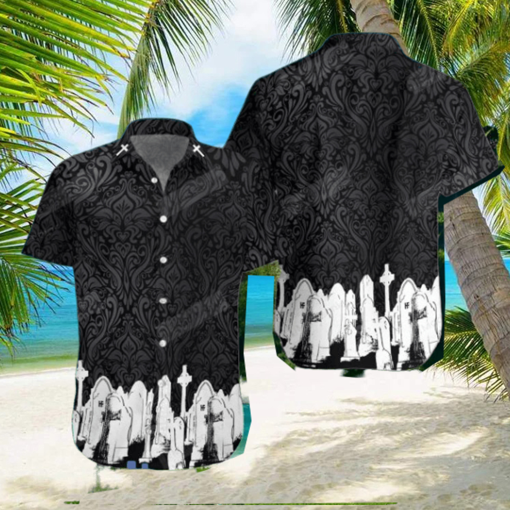 Graveyard Skull Goth Hawaiian Shirt Impressive Gift