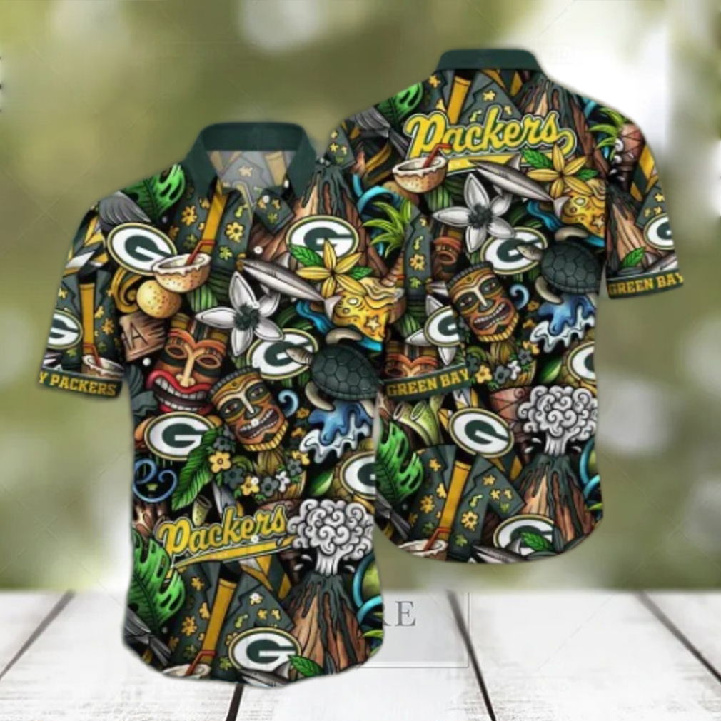 Green Bay Packers NFL Flower Hawaii Shirt And Tshirt For Fans, Custom Summer Football Shirts NA4989