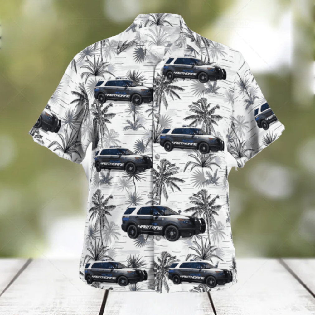 Hawthorne Police Ford Police Interceptor Utility Hawthorne California Hawaiian Shirt