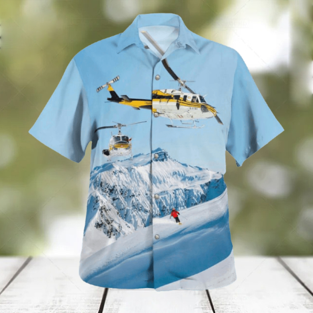 Heliski Hawaiian Shirt Signature For Summer