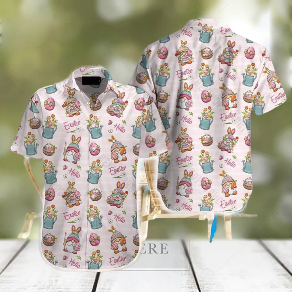 Hello Easter Gnomes Hawaiian Shirt Aloha Casual Shirt For Men And Women