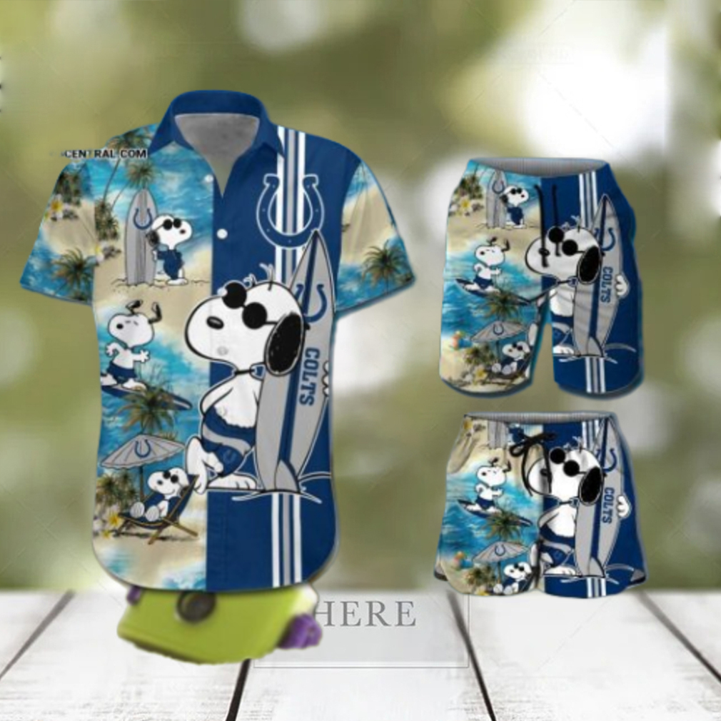 Indianapolis Colts Snoopy NFL Classic Full Print Hawaii Shirt