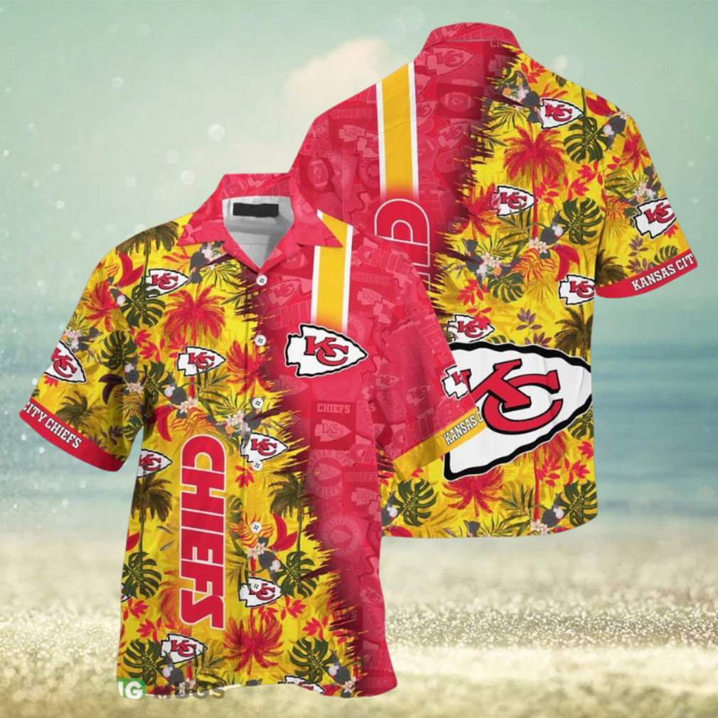 Kansas City Chiefs NFL Team Football Button Down Hawaiian Shirt For Fans Men And Women Gift Aloha Beach