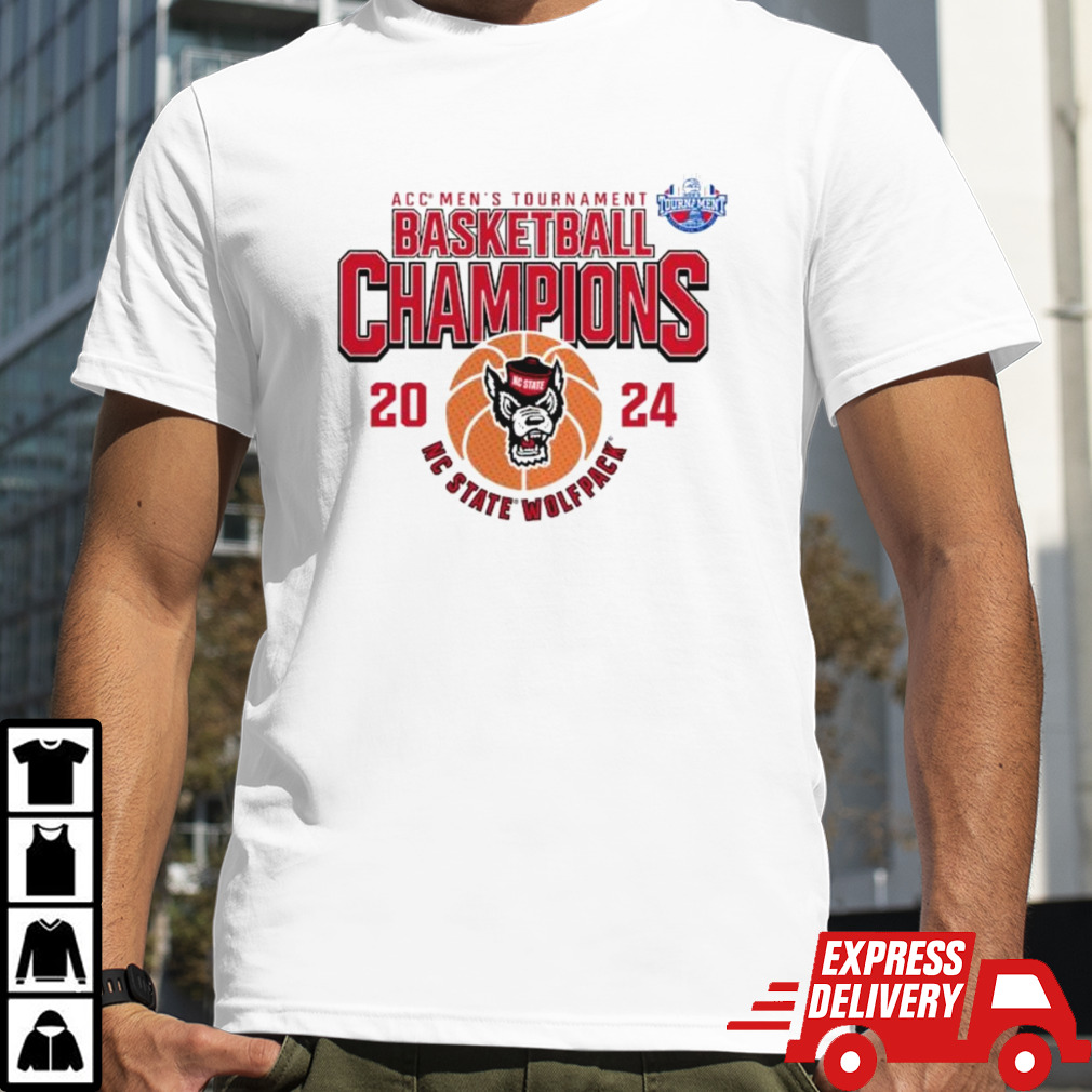 2024 ACC Men’s Basketball Conference Tournament Champions NC State Wolfpack T-Shirt