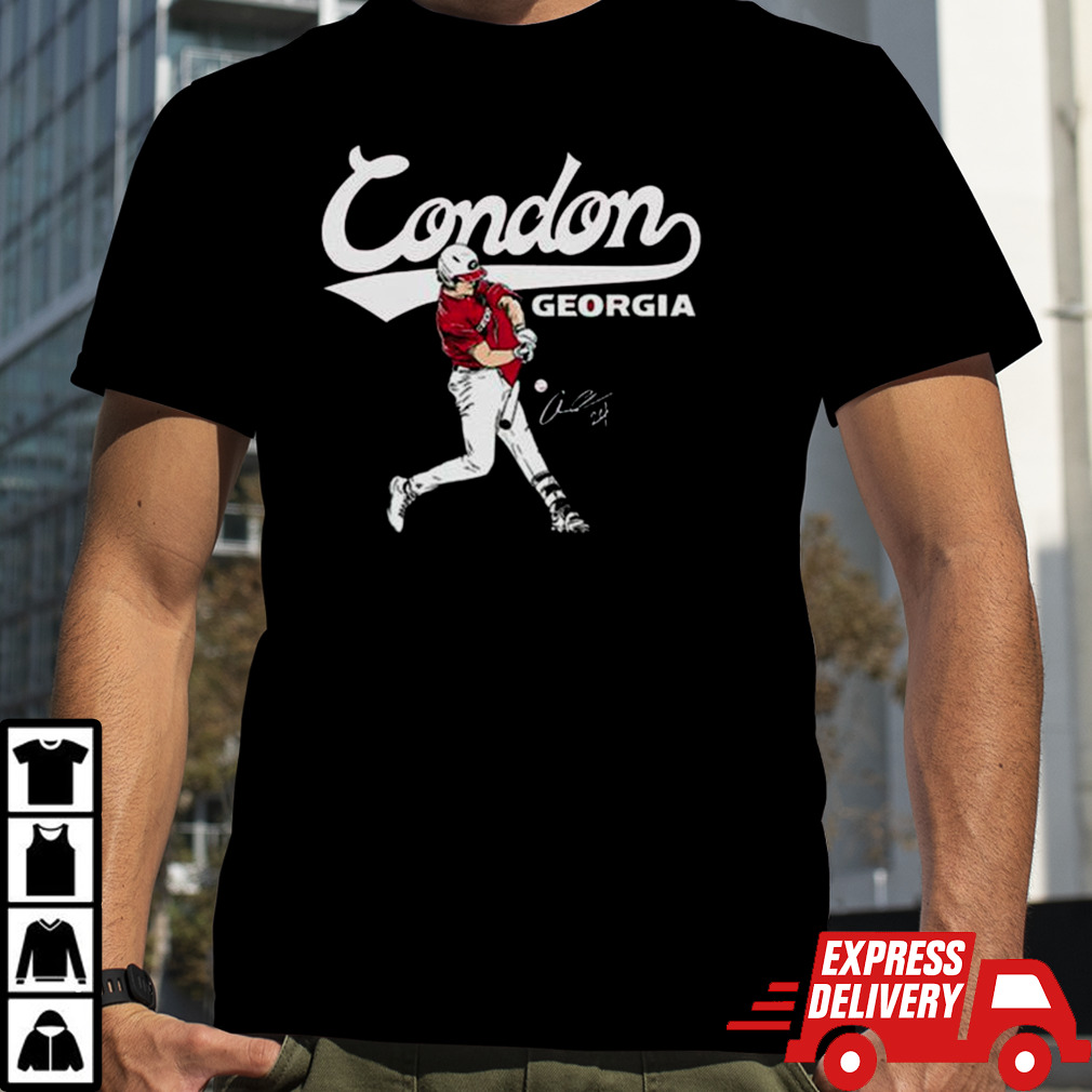 Georgia Baseball Charlie Condon Slugger Swing Signature 2024 Shirt