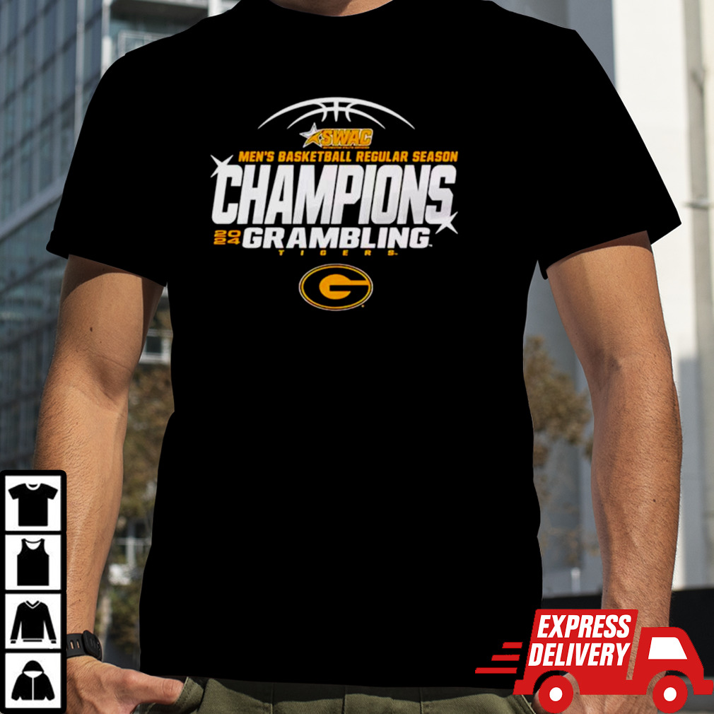 Grambling State Tigers 2024 SWAC men’s basketball regular season champions shirt