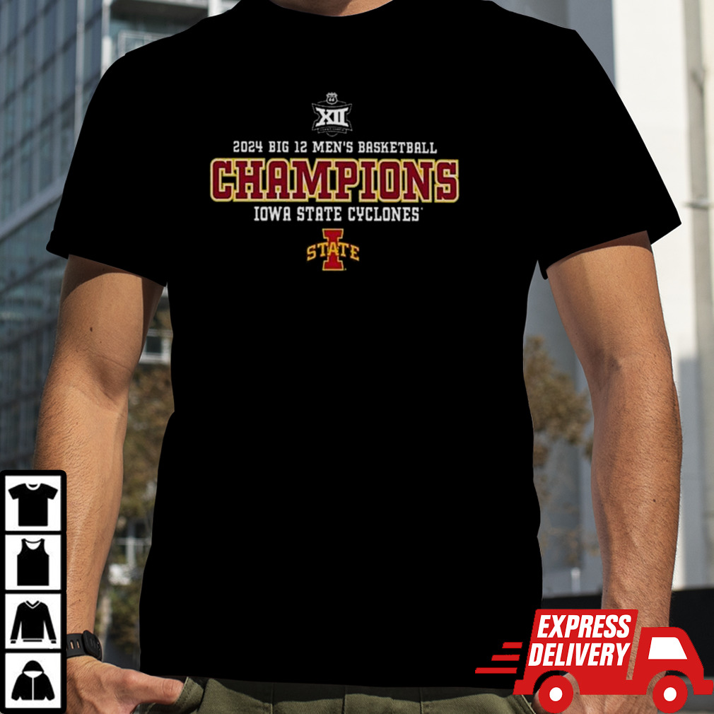 Iowa State Cyclones 2024 Big 12 Men’s Basketball Conference Tournament Champions Bracket T-shirt