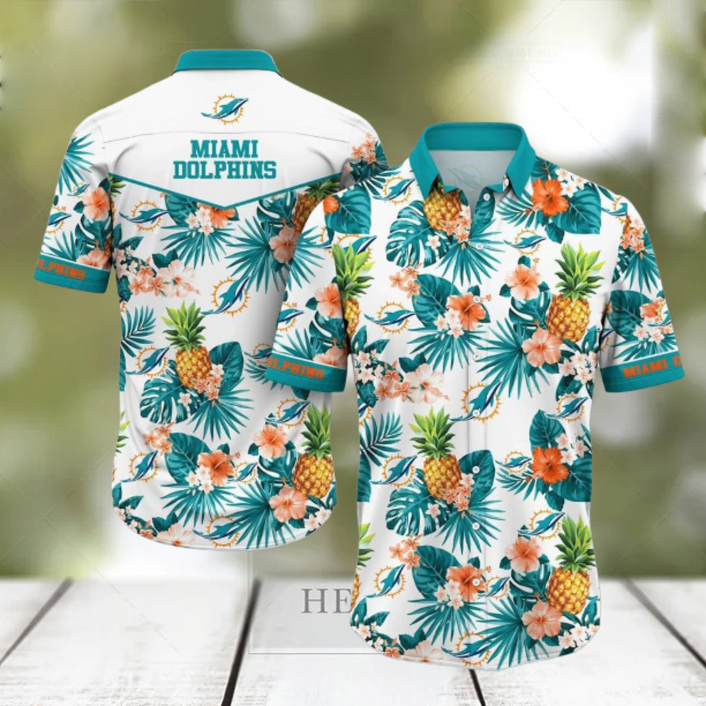 Miami Dolphins NFL Hawaiian Shirt 3D Printed Tropical Pattern Graphic Hawaii Shirt For Fan Ever