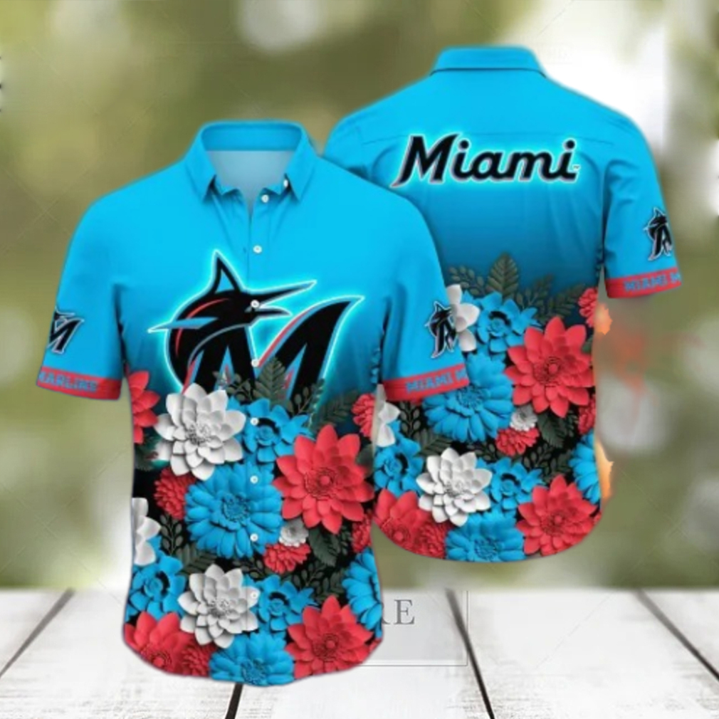 Miami Marlins MLB Flower Hawaii Shirt And Tshirt For Fans